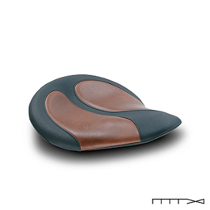 Banco do Piloto - Solo Cyclone - Preto e Marrom - Mustang - Touring 2009 - 2023