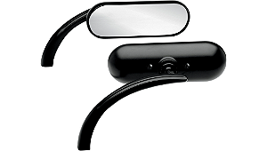 Retrovisor Mini Oval Micro Preto (Par) - Arlen Ness