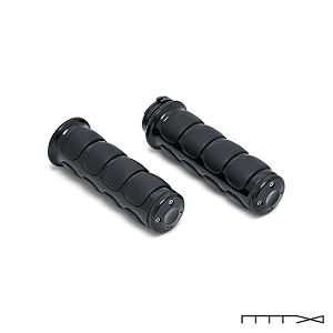 Manopla Modelo Iso Preta Para Kawasaki - Suzuki - Yamaha - Kuryakyn