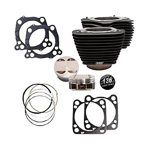 Big Bore S&S Cycle 136" Kit Cilindro de grande diâmetro para motores Harley Milwaukee-Eight refrigerado a ar (2017-2026)