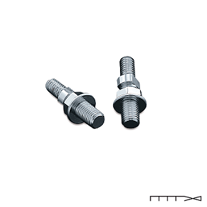 Adaptador de Retrovisor Cromado Para Honda / Suzuki / Kawasaki - Kuryakyn