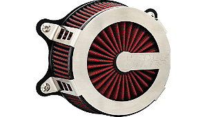Filtro de Ar Vance & Hines Modelo VO2 Cage Fighter - Escovado - Motor Milwaukee Eight M8 Touring 2024 a 2026