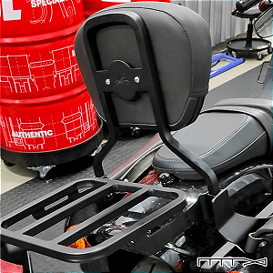Sissy Bar Destacável Preto Fosco Rasante Maciço Fat Bob 2018 - 2024