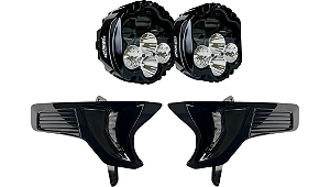 Kit Farol Duplos de LED Custom Dynamics  Shark Demon® 2 com Acabamento - Harley Road Glide FLTRX 2024-2026