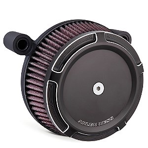Filtro de Ar Preto modelo Big Sucker Stage I Round Beleved- Softail 18 - Arlen Ness