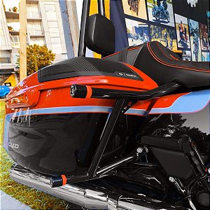 Protetor de Alforge Wings Custom Rebel Shield Preto Brilho para Harley Davidson Touring 2014-2026