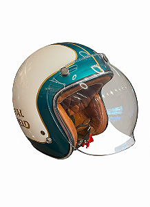 Capacete Aberto Urban Helmets - Customizado por MTX Imports - Royal Enfield Classic Teal