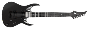 Guitarra 7 Cordas S by Solar AB4.7C preto barítona China (bag Solar de brinde)