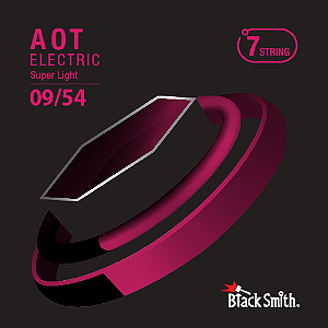Encordoamento Blacksmith Guitarra 7 Cordas 09 AOT Super Light 7 09/54 - 7st