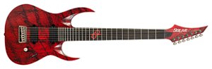Guitarra elétrica 7 cordas Solar A2.7 Canibalismo + Blood Splatter