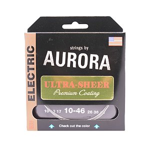 Encordoamento Strings by Aurora guitarra 6c 010/046 Ultra Sheer revestida USA