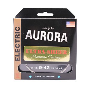Encordoamento Strings by Aurora guitarra 6c 009/042 Ultra Sheer revestida USA