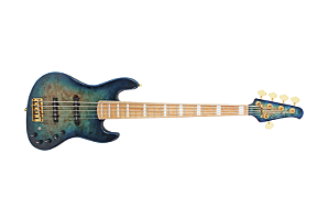 Contrabaixo Swing guitars G7V Jazz 5c American Alder Aqua Burl