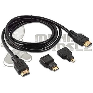 Cabo HDMI 4 em 1, Hdmi x Hdmi, Hdmi x Mini Hdmi, Hdmi x Micro Hdmi - Knup KP-YP5029