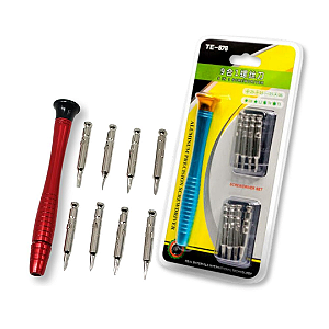 Kit de Chave Ferramenta de Fenda 8 em 1 para Conserto Reparo de Celular - Exbom TE-676
