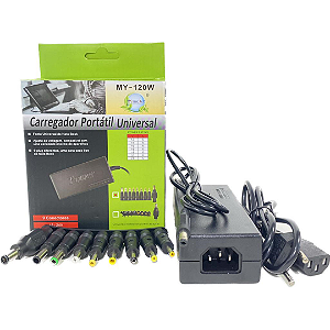 Fonte Carregador Portátil Universal Notebook - MY-120W