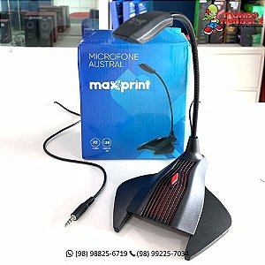 Microfone de Mesa Para Conferência P2 3.5mm - Maxprint Austral