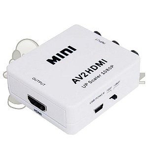Mini Conversor Vídeo Composto 3 RCA AV para HDMI AV2HDMI
