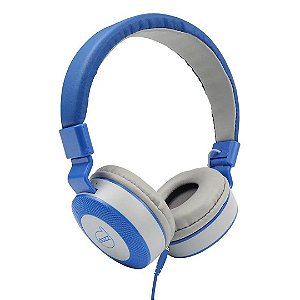 Fone de Ouvido Headphone Com Fio Cinza/Azul P3 - Dazz Moove