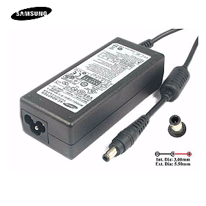 Carregador Para Notebook Samsung Ponta Grossa 5.0mm x 3.0mm, 19V - 3.16A (Similar)