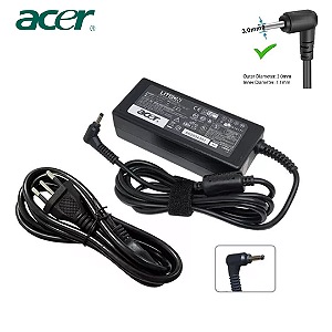 Carregador Para Notebook Acer Ponta Fina 3.0mm x 1.1mm, 19V - 3.42A (Similar)
