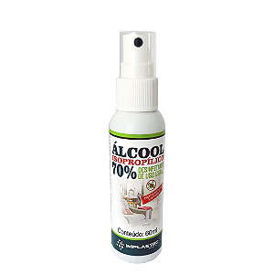 Álcool Isopropílico 70% Spray Pump 60ml - Implastec