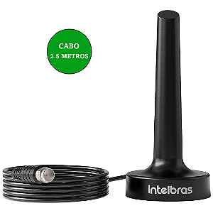 Antena de TV Interna UHF/HDTV, Cabo de 2.5 Metros - Intelbras AI 2025
