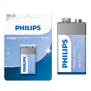 Bateria Philips Alcalina 9V - 6LR61P1B/59