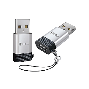 Adaptador Conversor USB (Macho) para Tipo C (Fêmea) - Hrebos AD-209