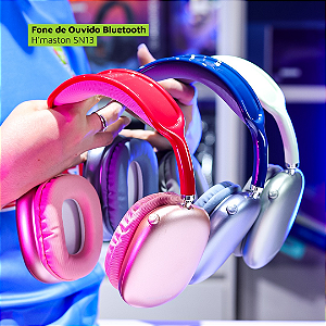 Fone de Ouvido Bluetooth V5.3, Super Bass, Cartão TF, P2, Radio FM - H'maston SN13