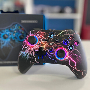 Controle Bluetooth Para Nintendo Switch, Pc, Android e iOS, Led Estampado - Knup KP-GM032