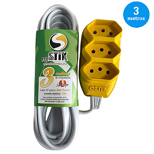 Cabo Extensão Elétrica Com 3 Metros 10A 250V