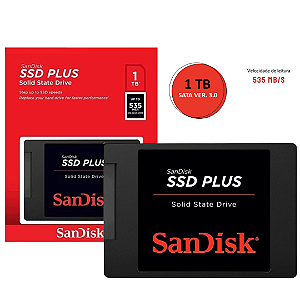 SSD 1 TB SATA III 2.5", Leitura 535MBs e Gravação 450MBs - SanDisk SDSSDA-1T00-G27