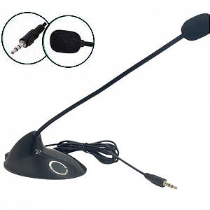 Microfone de Mesa Dinâmico Omnidirecional P2, Preto - Kapbom KAP-M1665