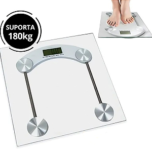 Balança Digital Corporal de Vidro Temperado Até 180kg