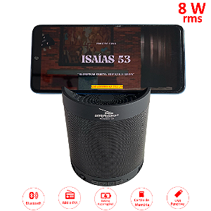 Caixa de Som Bluetooth 8W Com FM, SD, AUX e USB - Grasep D-Q3