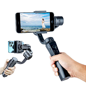 Estabilizador Gimbal H4 Com 3 Eixos Para Celular iOS e Android Sem Tripé