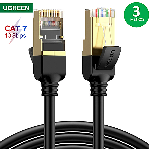 Cabo de Rede Cat 7 com 3 Metros, F/FTP, 10 Gbps - Ugreen NW107