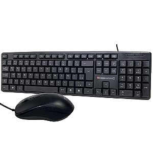 Kit Teclado e Mouse Óptico Com Fio USB - Kross Elegance KE-KM400