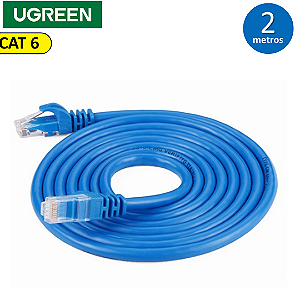 Cabo de Rede Cat 6 Com 2 Metros, U/UTP - Ugreen