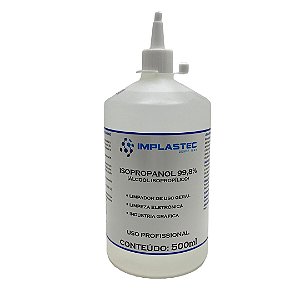 Álcool Isopropílico 99,8% Para Limpeza de Componentes Eletrônicos e PCI Com 500ml - Implastec