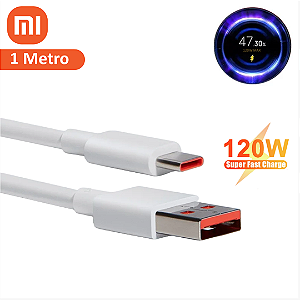 Cabo de Carregamento Tipo C Super Turbo com 1 Metro Ultrarrápido até 120W 6A - Xiaomi