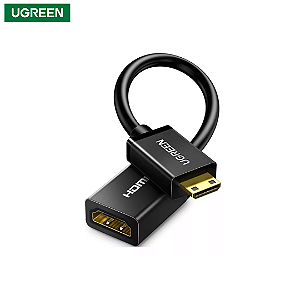 Cabo Mini HDMI (Macho) Para HDMI (Fêmea) com 22cm 4K 1080P - Ugreen 20137