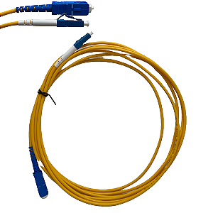 Cabo de Fibra Óptica SC-LC SM com 3 Metros Monomodo - Exbom 03005