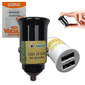 Carregador Para Carro Com 2 Saídas USB 3.4A - Lelong LE-533
