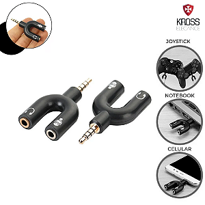 Adaptador Plug P3 para Áudio e Fone P2 X P3 - Kross KE-CBS0106