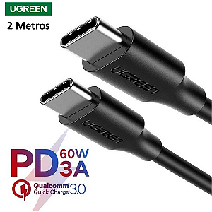 Cabo Tipo C Para Tipo C, 60 W, 3A com 2 M - Ugreen US286
