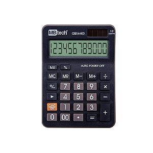 Calculadora Eletrônica Média 12 Dígitos com Desligamento Automático - Mbtech Gb54469