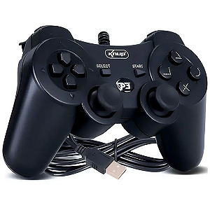 Controle Joystick Para Playstation 3 (Ps3) e PC Com Fio - Knup KP-4123A+