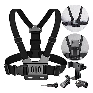 Suporte de Peito Cinta Peitoral Para Câmera Go Pro e Celular - It-Blue LE-3631